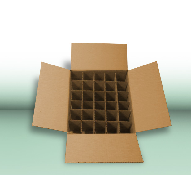 Caixa de papelão normal com divisões